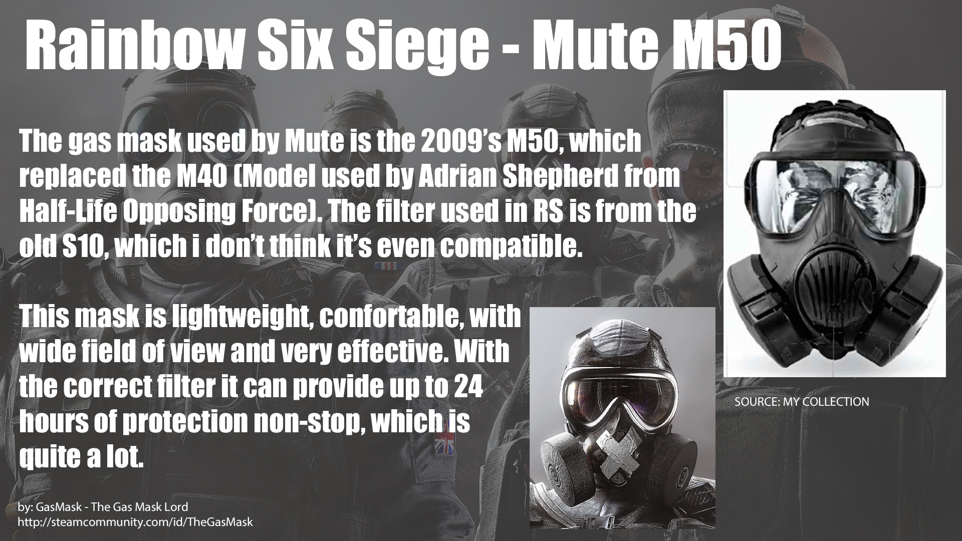 What Is The Model Of Mutes Gas Mask Tom Clancy S Rainbow Six